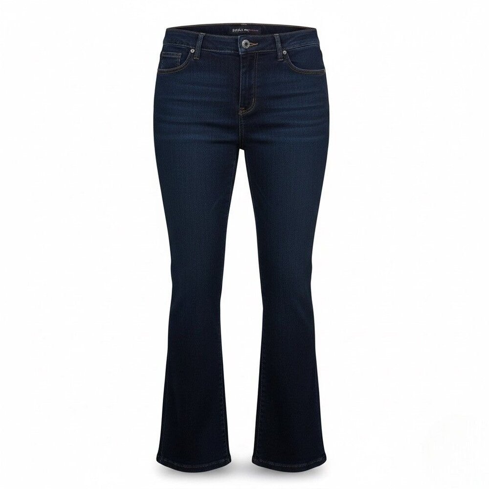 Style & Co Womens Navy Bootcut Jeans Durable Stretch Denim Comfort Fit Sz14